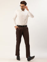 Thumbnail for Jainish Men's Coffee Checked Formal Trousers ( FGP 270 Coffee ) - Distacart