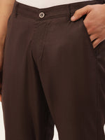 Thumbnail for Jainish Men's Coffee Checked Formal Trousers ( FGP 270 Coffee ) - Distacart