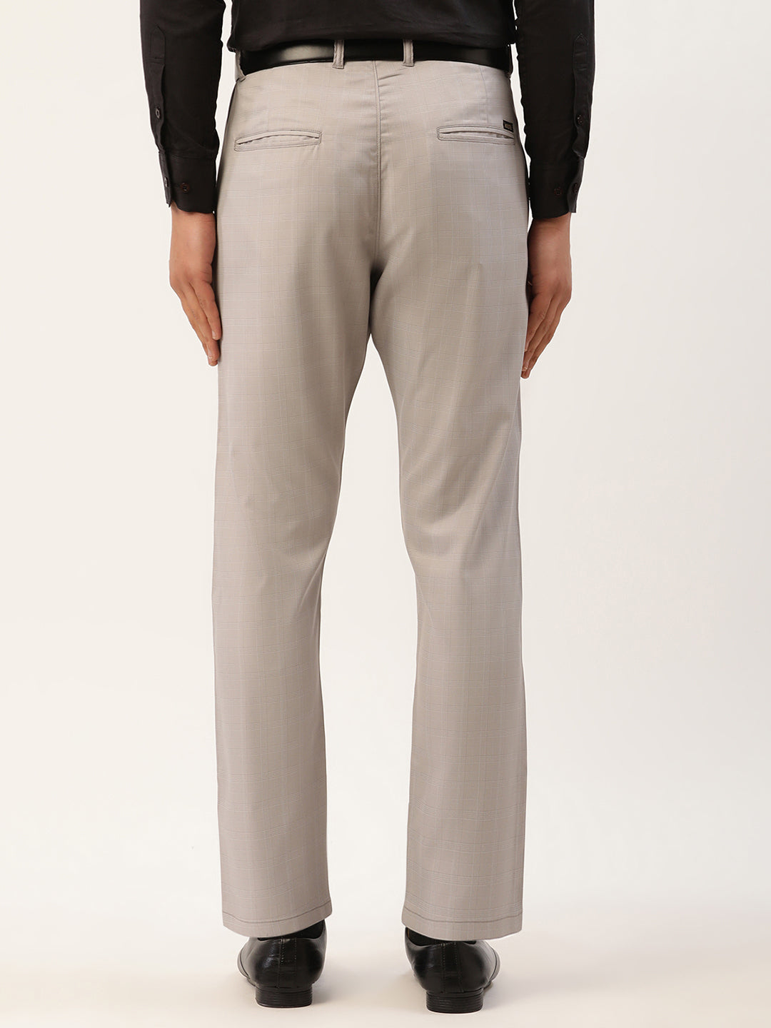 Jainish Men's Grey Checked Formal Trousers ( FGP 270 Grey ) - Distacart