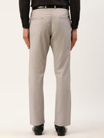 Thumbnail for Jainish Men's Grey Checked Formal Trousers ( FGP 270 Grey ) - Distacart