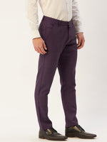 Thumbnail for Jainish Men's Maroon Checked Formal Trousers ( FGP 270 Maroon ) - Distacart