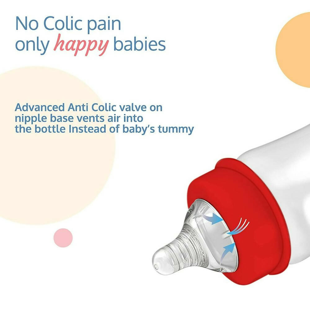 LuvLap Anti-Colic Wide Neck Natura Flo Baby Feeding Bottle - Distacart