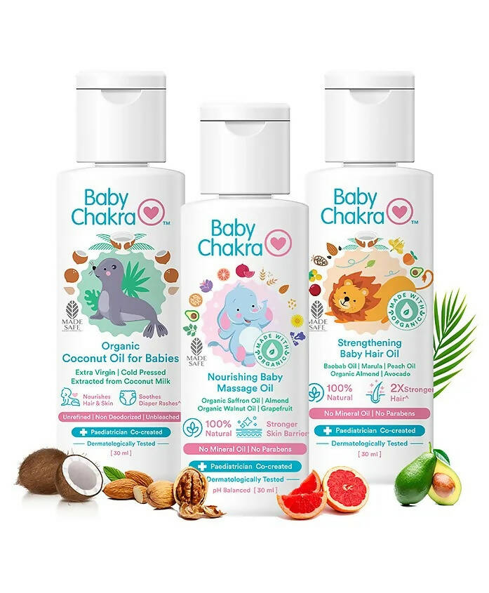BabyChakra Massage Oil Hair Oil & Coconut Oil Combo - Distacart