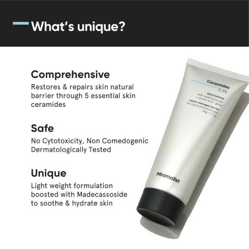 Minimalist 0.3% Ceramide Barrier Repair Moisturizing Cream - Distacart