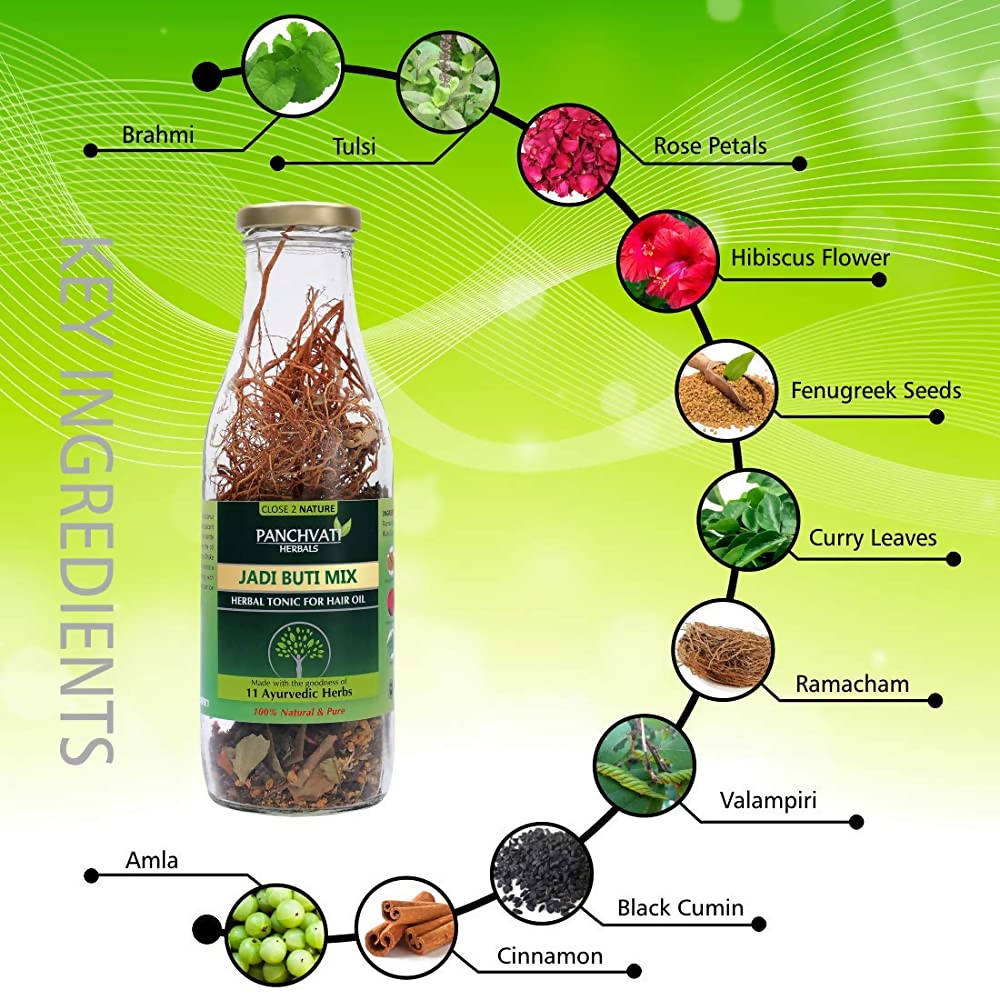 Panchvati Herbals Jadi Buti Mix Herbal Tonic For Hair Oil Ingredients