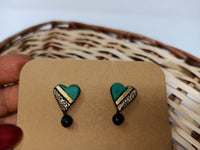 Thumbnail for Terracotta Heart-Shape Ear Studs
