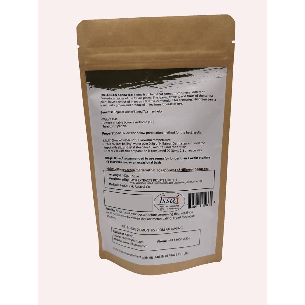 Hillgreen Natural Senna Tea - Distacart