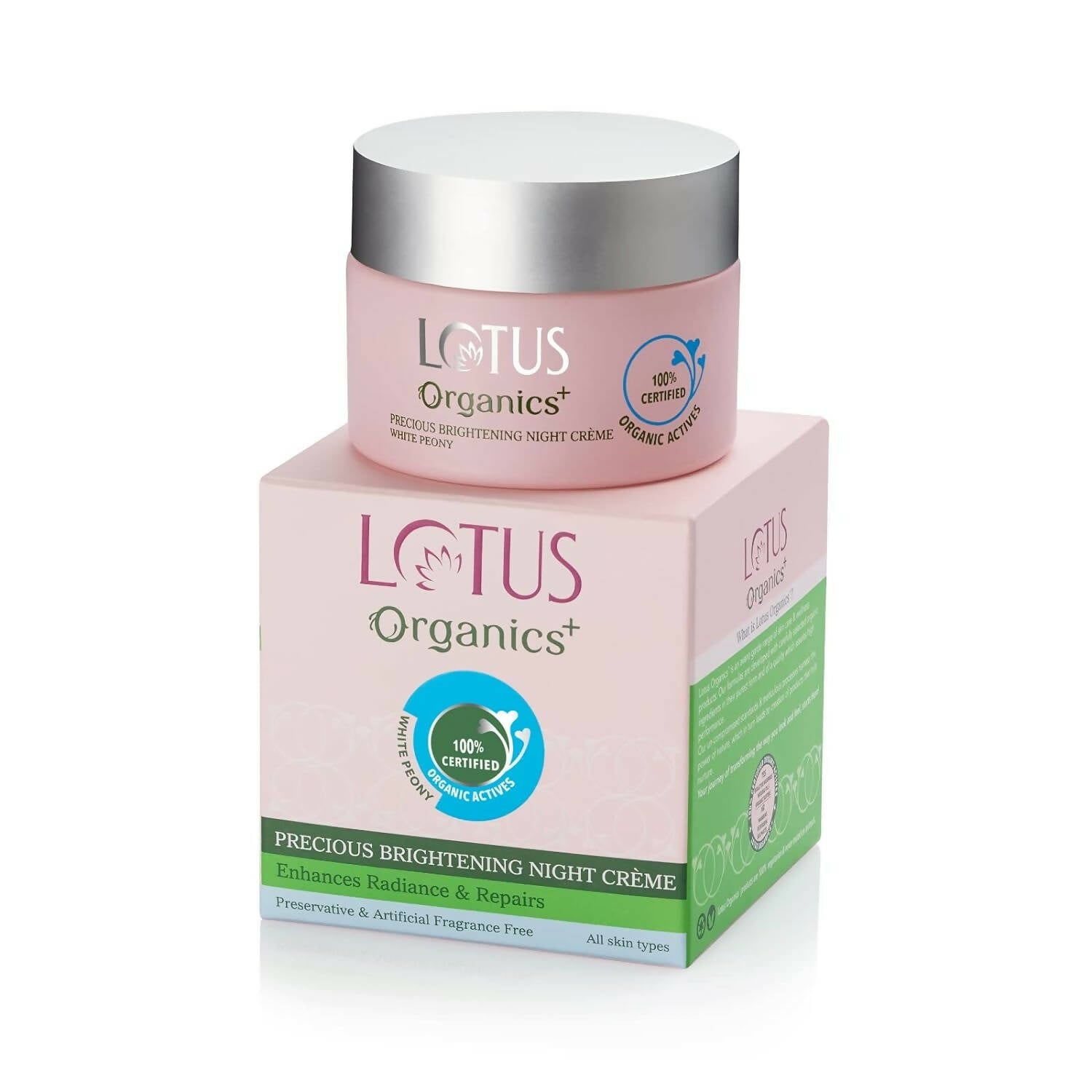 Lotus Organics+ Precious Brightening Night Cream - Distacart