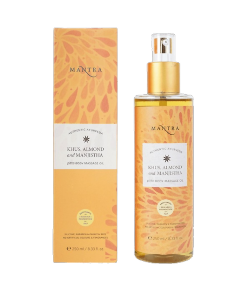 Mantra Herbal Khus, Almond and Manjistha Pitta Body Massage Oil - Distacart