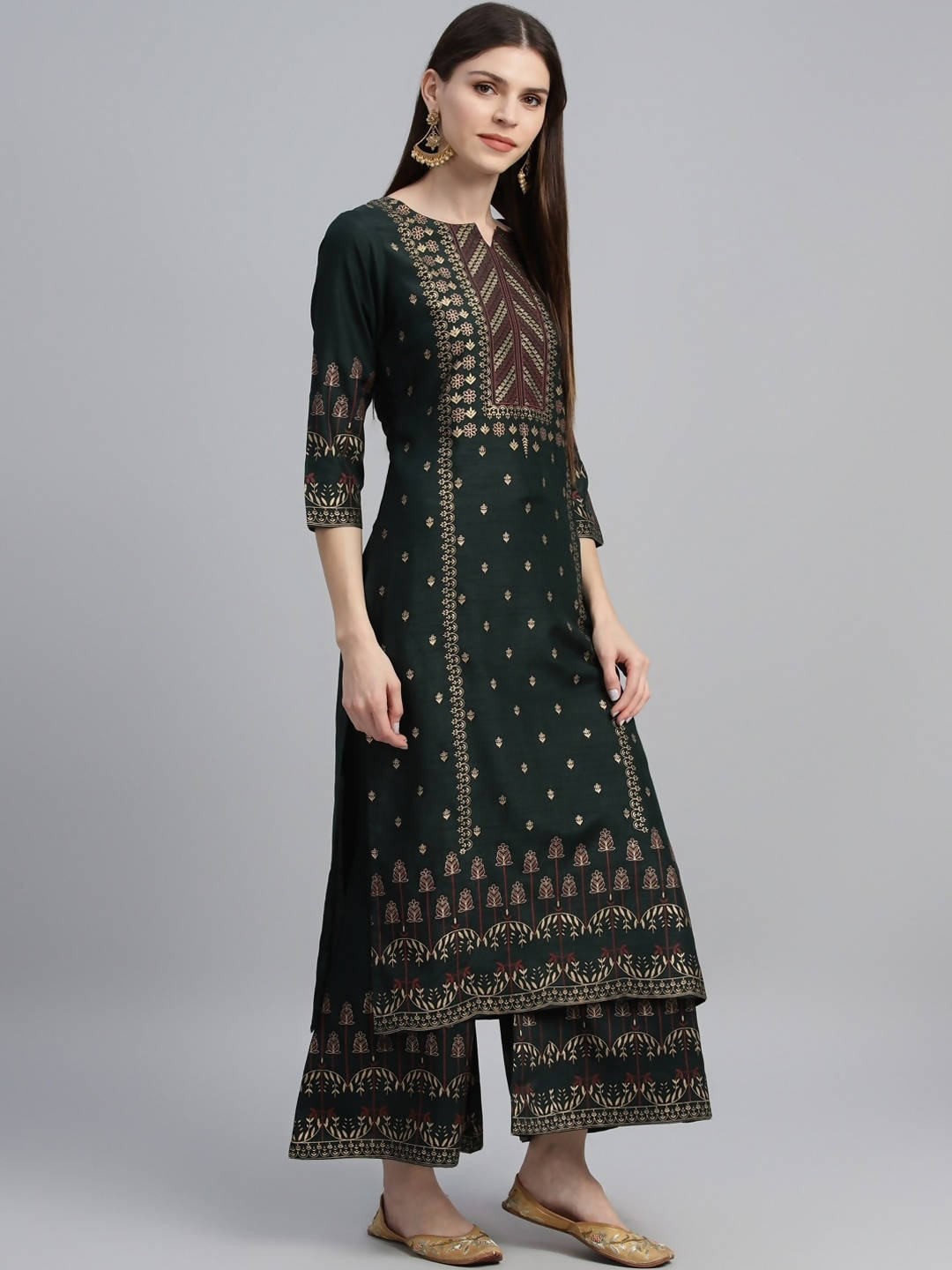 Cheera Printed Kurta Palazzo set (CH117KP) - Distacart