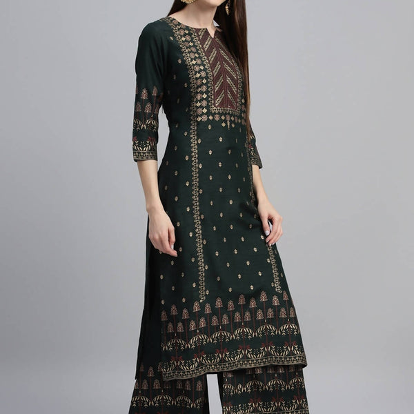 Cheera Printed Kurta Palazzo set (CH117KP) - Distacart