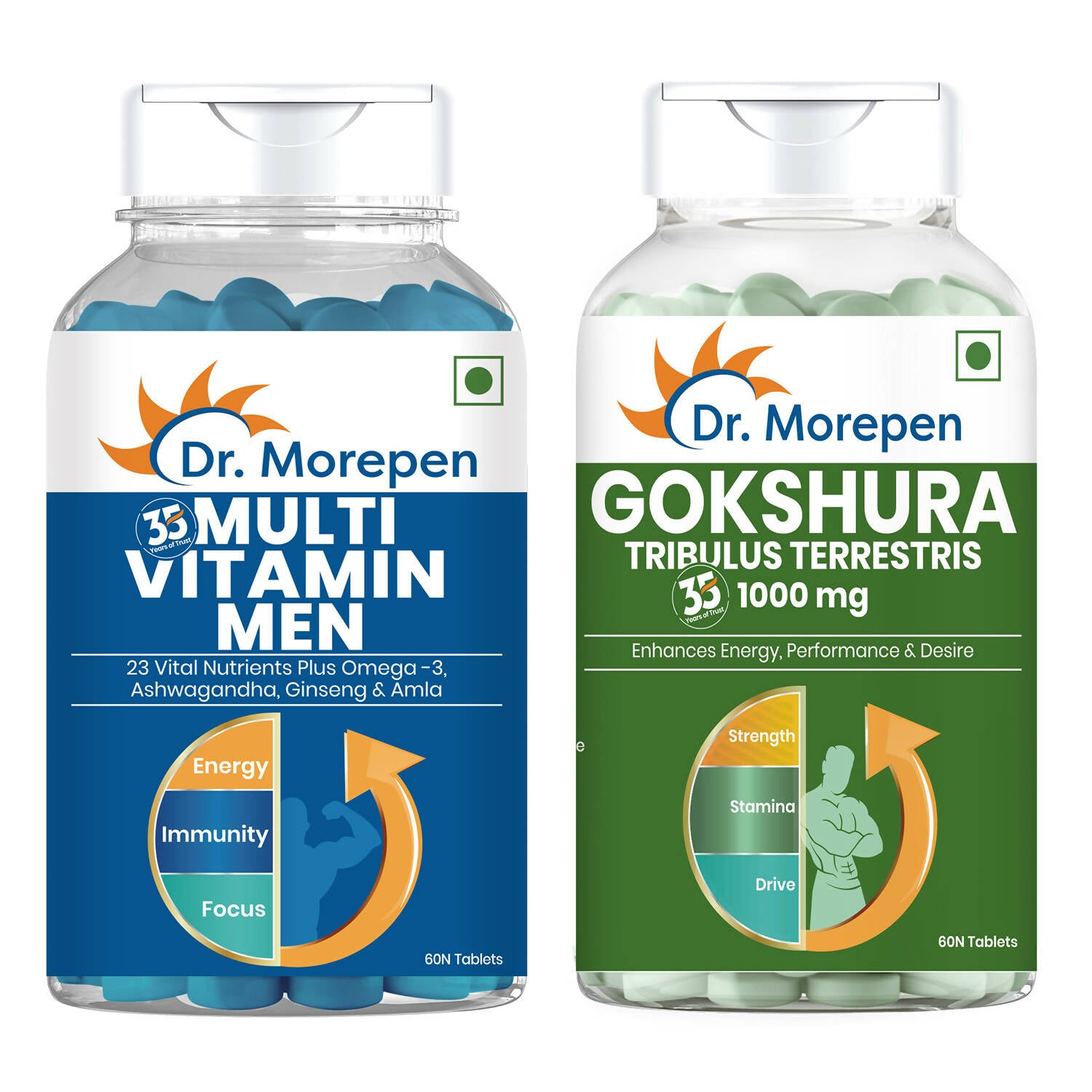 Dr. Morepen Gokshura & Multivitamin Men Tablets Combo - Distacart