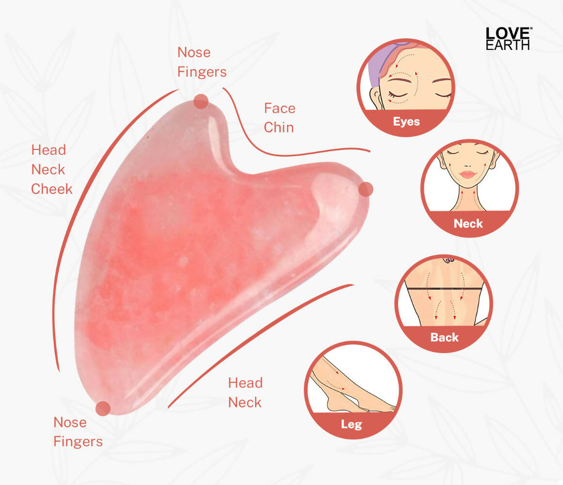 Love Earth Rose Quartz Gua Sha - Distacart