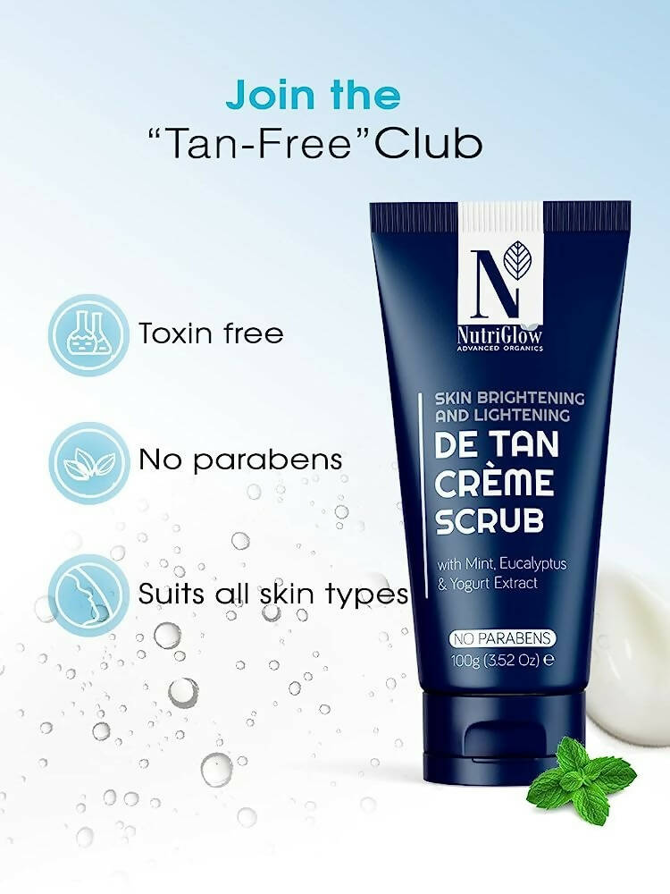 NutriGlow Advanced Organic De Tan Creme Scrub - Distacart