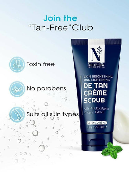 NutriGlow Advanced Organic De Tan Creme Scrub - Distacart