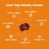 Thumbnail for Nutriburst Triple Immunity Gummies With Vitamin C, Zinc & Amla - Distacart