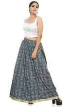 Thumbnail for Mominos Fashion Moeza Cotton Grey Printed Lehenga (Lancha)