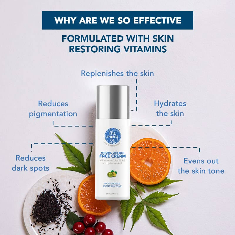 The Moms Co Natural Vita Rich Face Cream - Distacart