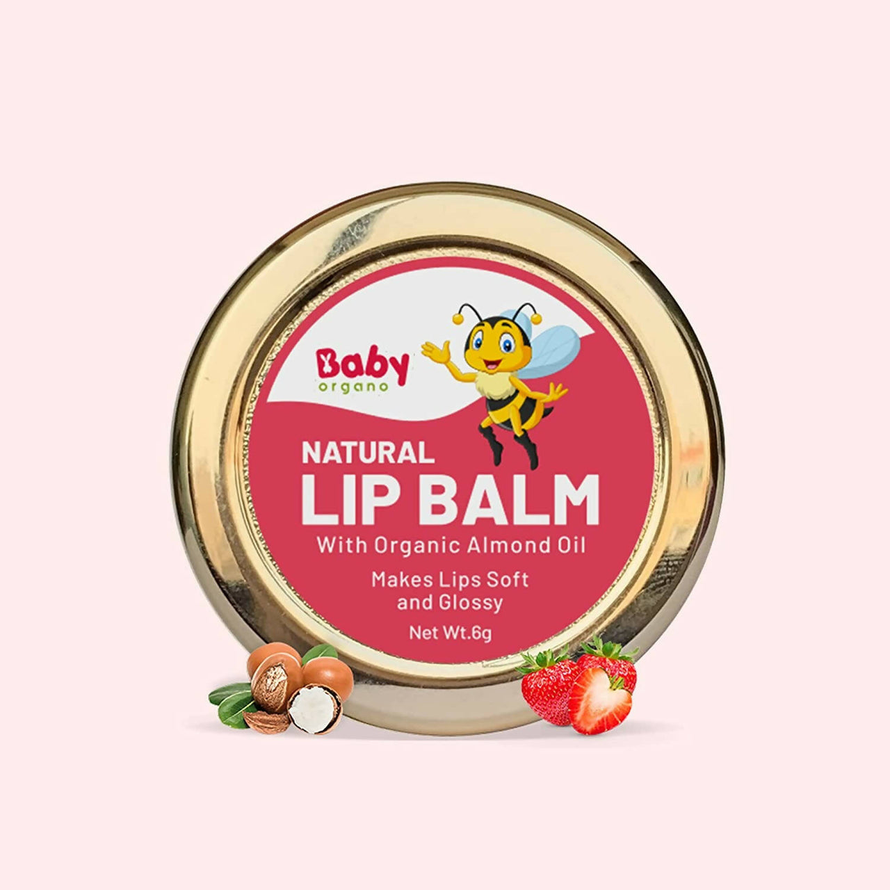 Babyorgano Natural Lip Balm - Strawberry Flavor - Distacart