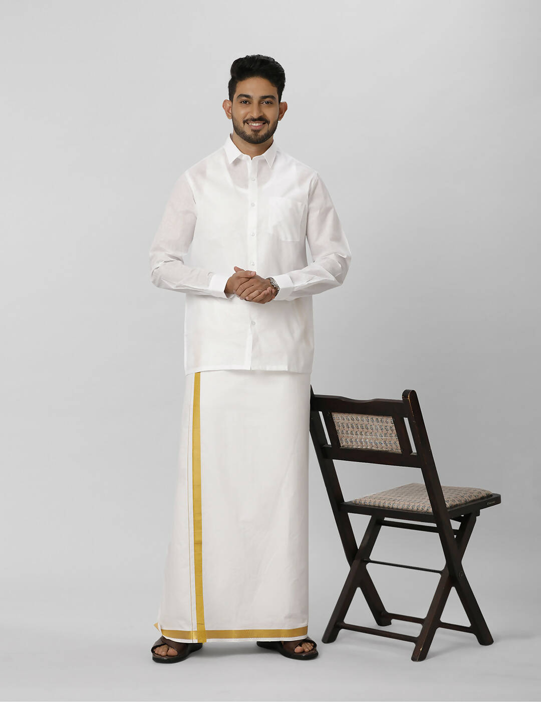 Ramraj Cotton Mens Full Sleeve Formal Poly Cotton White Shirt - Distacart