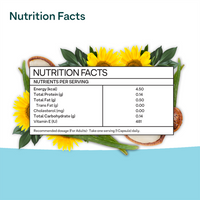 Thumbnail for OZiva Plant Based Natural Vitamin E (With Argan oil + Aloe vera) Nutrition Fact