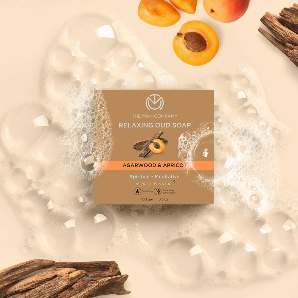 The Man Company Relaxing Oud Soap - Agarwood & Apricot - Distacart