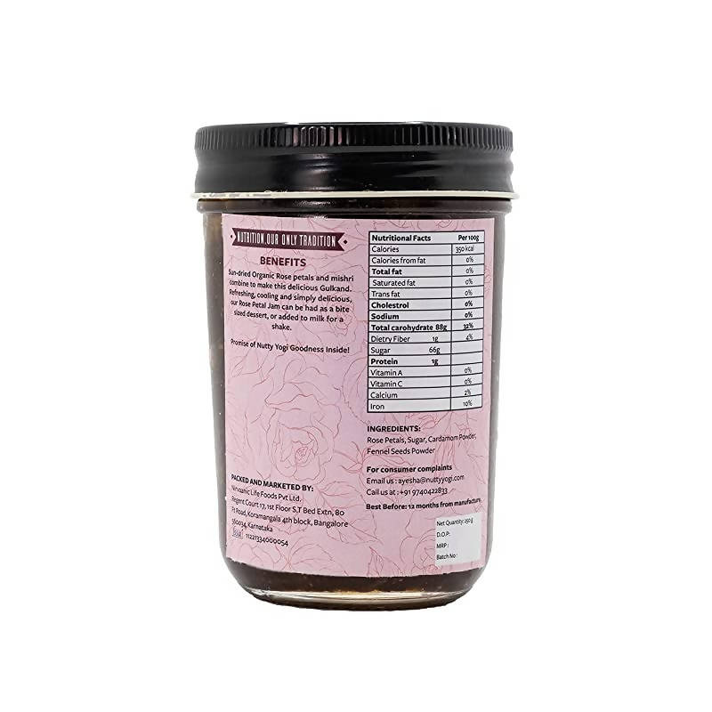 Nutty Yogi Organic Gulkand (Rose Petal Jam) - Distacart