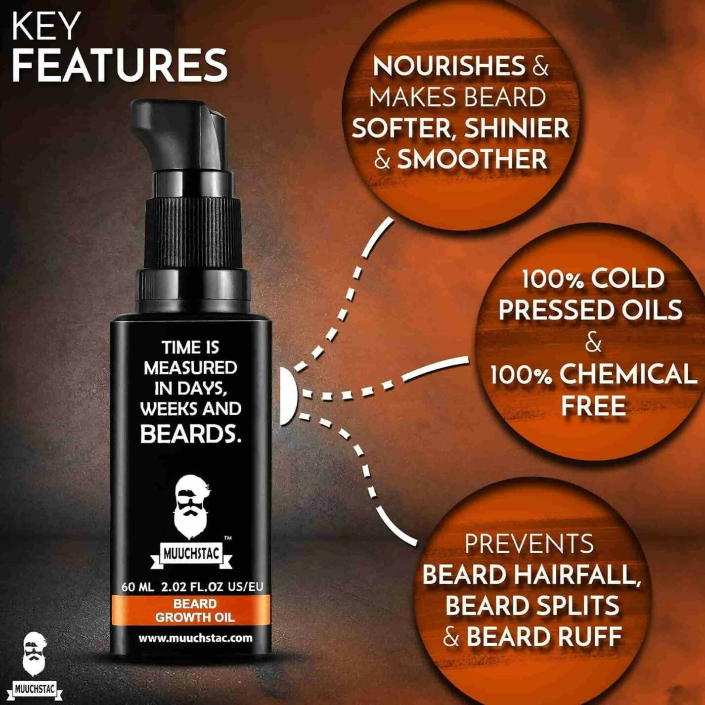 Muuchstac Beard Growth Oil - Distacart