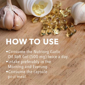 Nutriorg Garlic Oil Soft Gel Capsules - Distacart