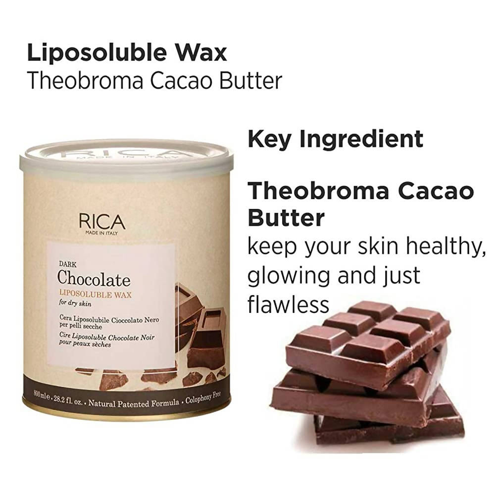 Rica Dark Chocolate Liposoluble Wax for Dry Skin - Distacart