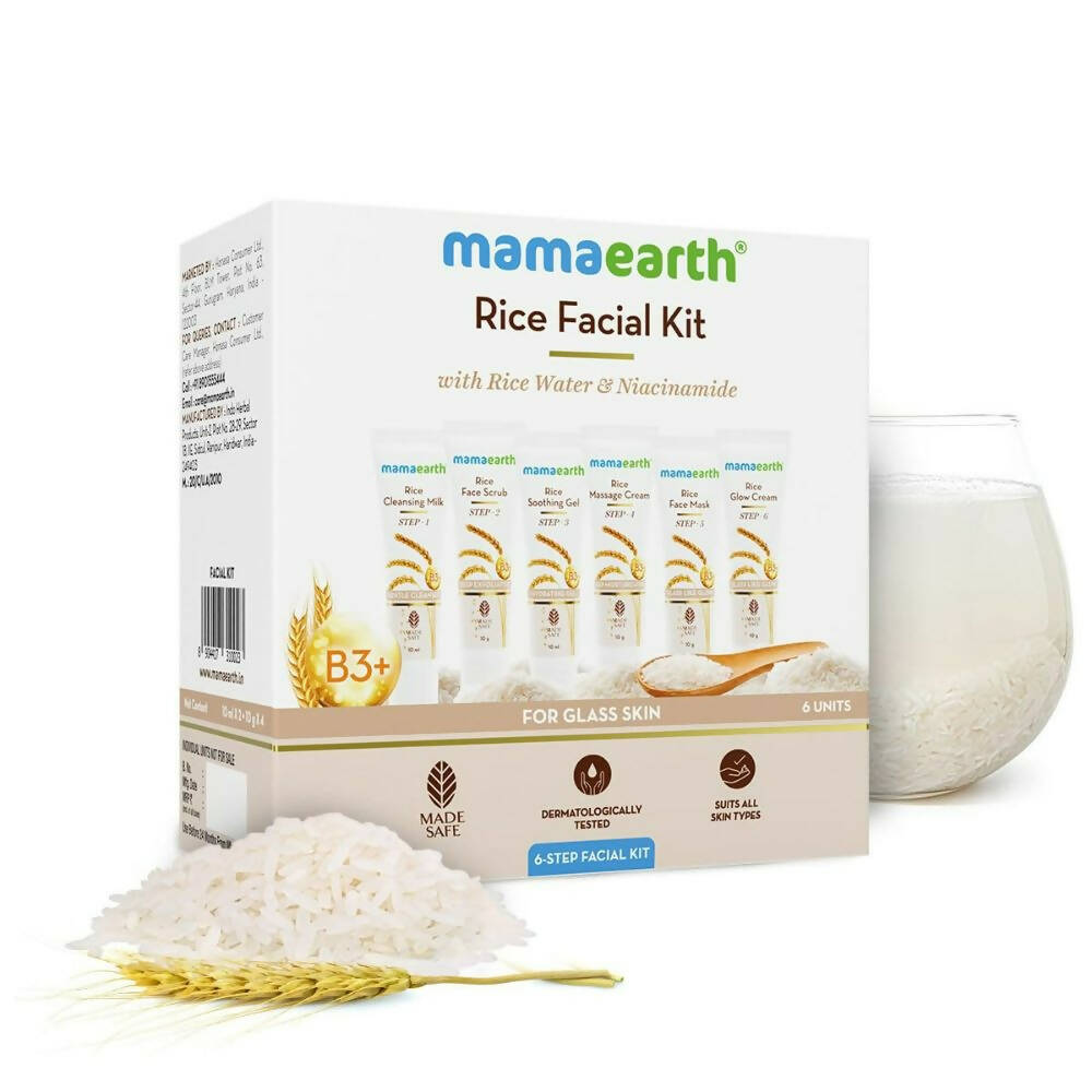 Mamaearth Rice Facial Kit With Rice Water & Niacinamide - Distacart