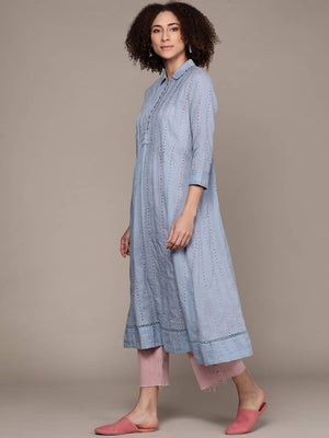 Ritu Kumar Women Blue Kurta - Distacart