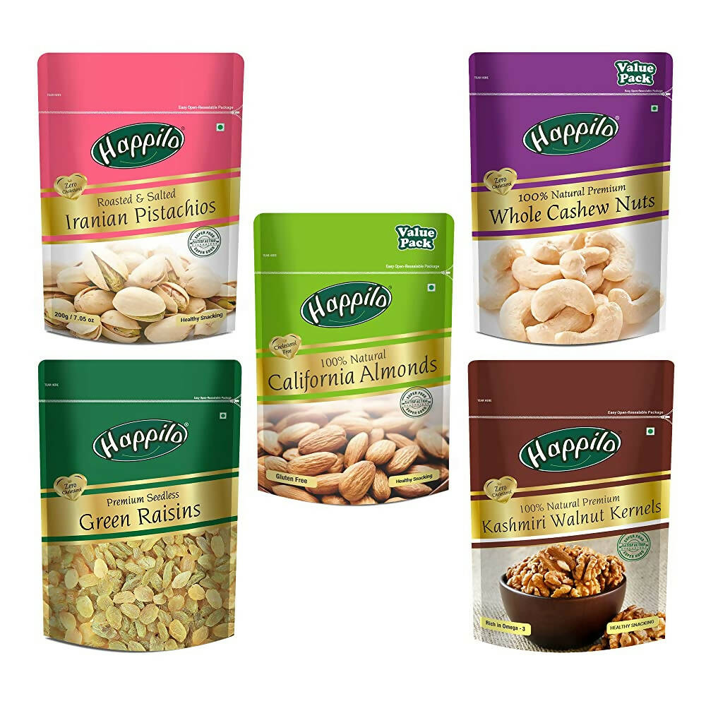 Happilo Premium Healthy Monthly Dry Fruits Combo - Distacart