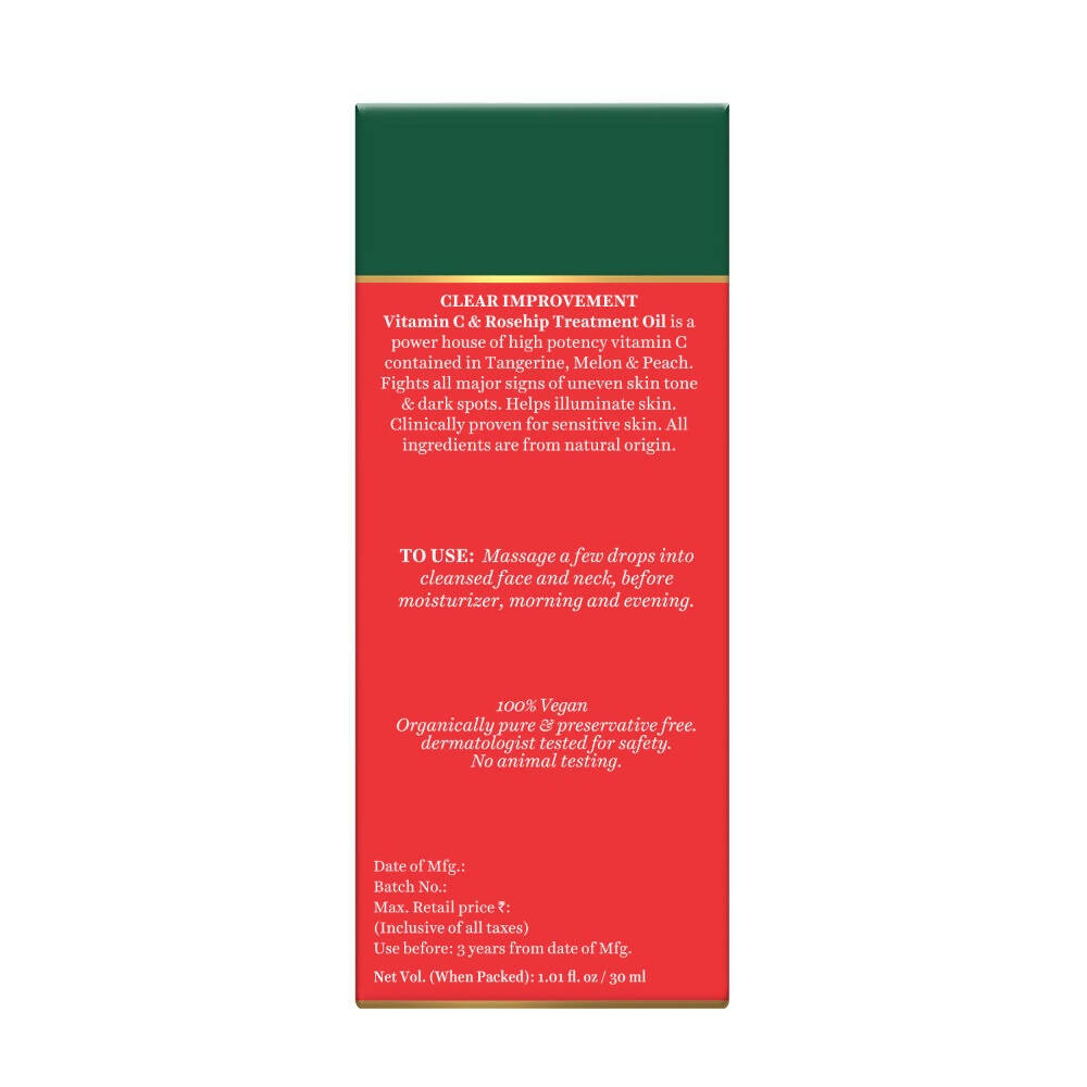 Biotique Advanced Organics Clear Improvement Vitamin C & Rosehip Treatment Oil - Distacart