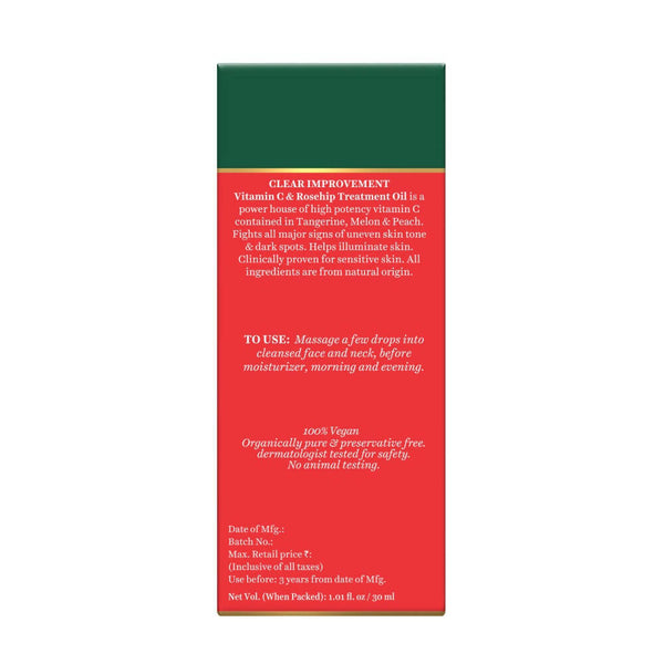 Biotique Advanced Organics Clear Improvement Vitamin C & Rosehip Treatment Oil - Distacart