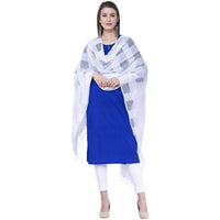 Thumbnail for A R SILK Off white Color Window square Cotton Dupattas and Chunnis