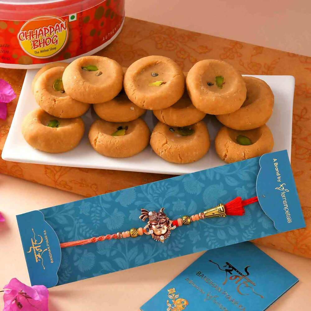 Lord Krishna Rakhi & Mathura Peda Combo
