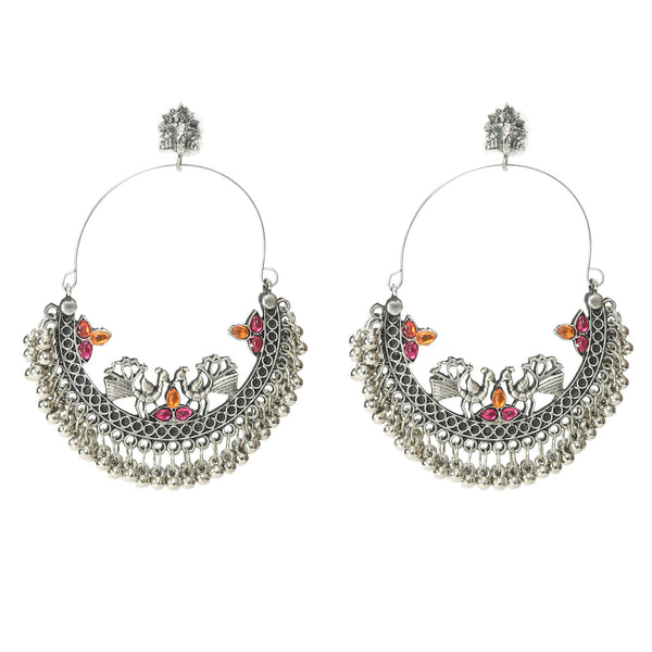 Mominos Fashion Johar Kamal Peacock Design Chandbali Earrings - Distacart