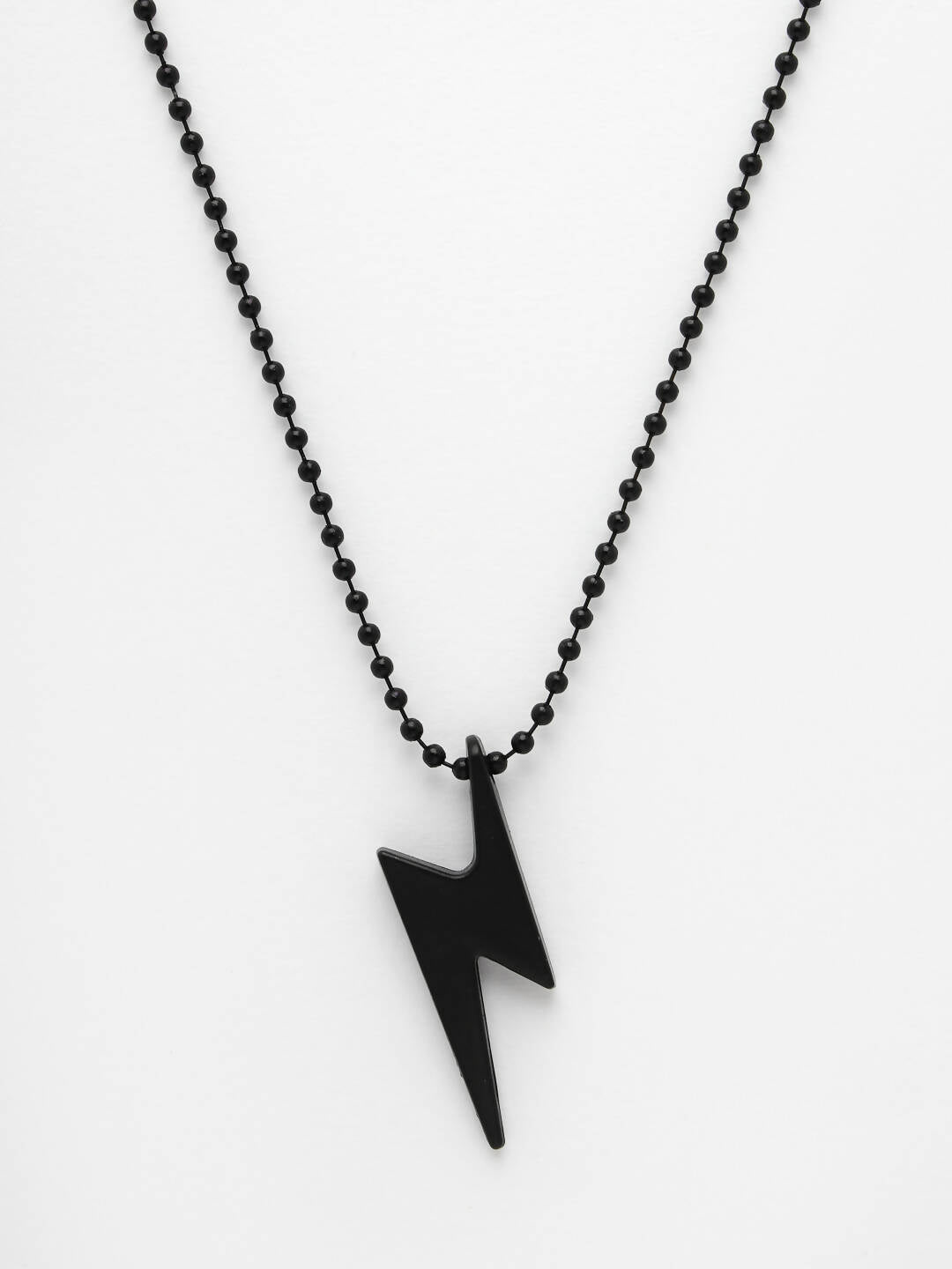 NVR Men Black Plated Flash Pendent With Chain - Distacart