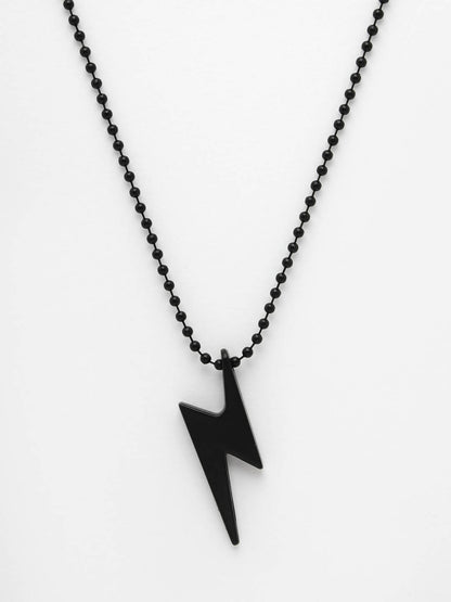 NVR Men Black Plated Flash Pendent With Chain - Distacart