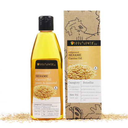 Soulflower Sesame Carrier Oil Pure & Natural