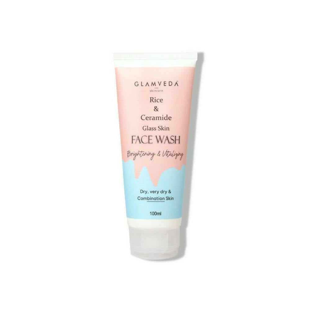Glamveda Rice & Ceramide Glass Skin Face Wash - Distacart