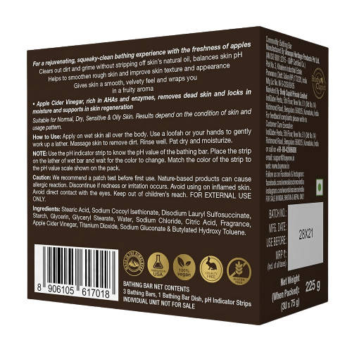 Wow Skin Science Apple Cider Vinegar Bathing Bar - Distacart