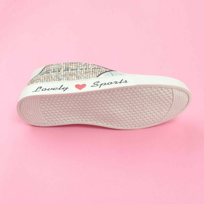 Tiny Bugs Girls Leaf Printed Slip Ons Sneakers - White - Distacart