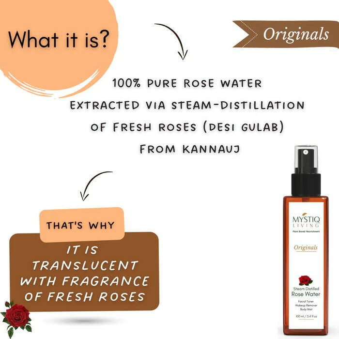 Mystiq Living Originals Rose Water - Distacart