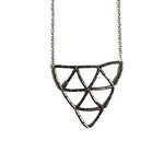 Thumbnail for Tiaraa Grey Alloy Geometrical Necklace For Women - Distacart