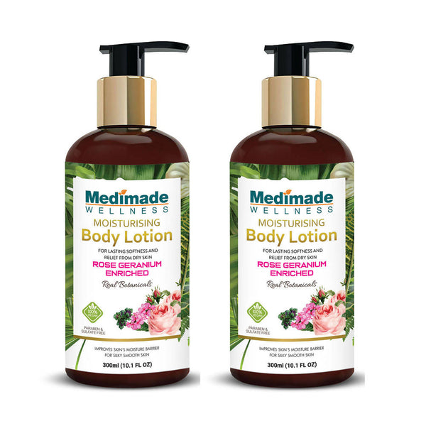Medimade Wellness Rose Geranium Enriched Moisturising Body Lotion - Distacart
