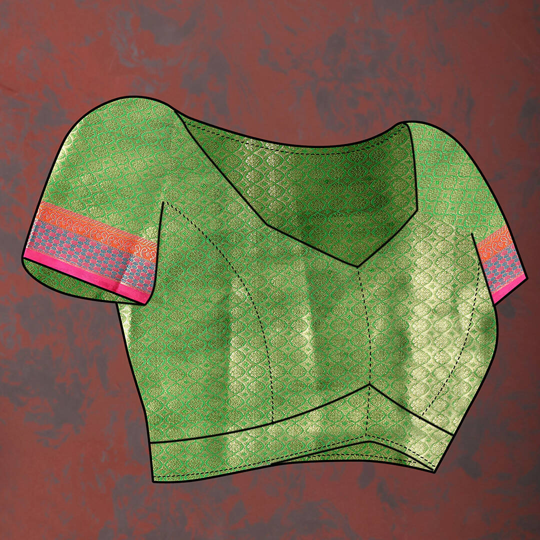 Lorenvalley Fashion Magenta Kanjivaram Silk Woven Design with Zari Weaving Saree - Distacart