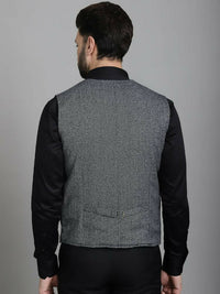 Thumbnail for Even Apparels Solid Waistcoat - Grey - Distacart