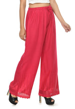Thumbnail for Mominos Fashion Moeza Reyon Cotton Magenta Cut Work Palazzo